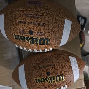 Wilson Official Size Brown Football with White Stripes